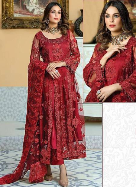 Red Colour Outluk New Latest Designer Silk Exclusive Salwar Suit Collection 122